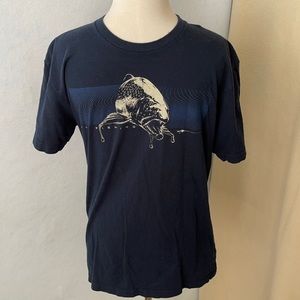 Navy Blue Fly Fishing Short Sleeve T-Shirt